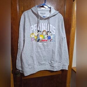 Peanuts Gray Hoodie Size L New!